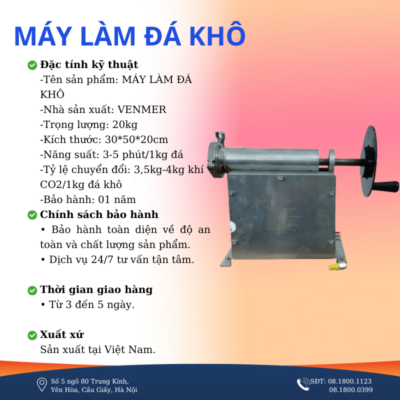 Máy làm đá khô mini dạng tròn